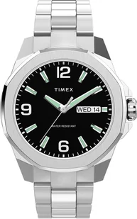 Zegarek Zegarek Timex TW2W92700 Essex Day & Date 46mm Stainless Steel Bracelet - Zegarki męskie - miniaturka - grafika 1