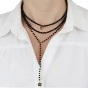 Naszyjniki - Naszyjnik księżyc STAL SZLACHETNA POZŁACANA długi - miniaturka - grafika 1