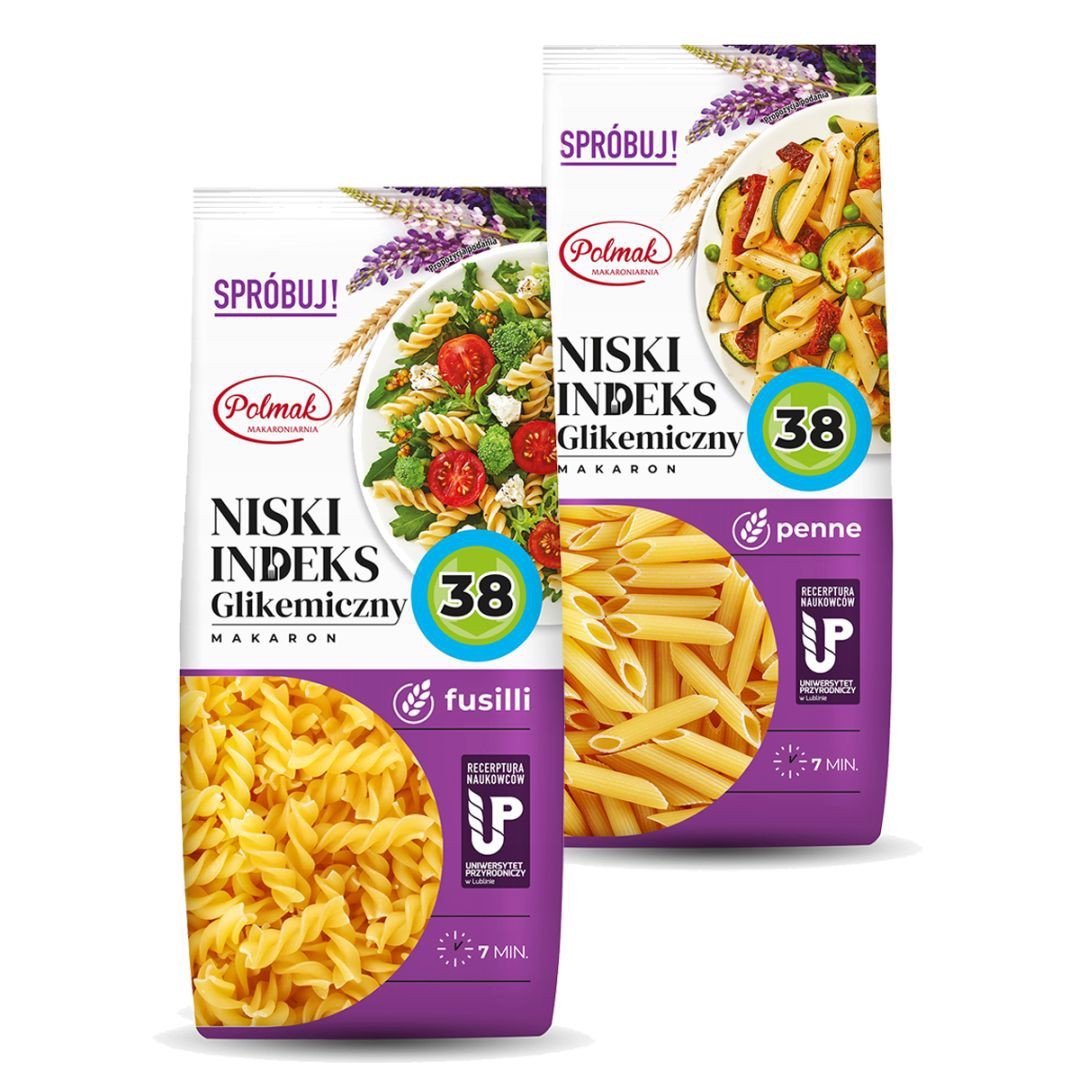 Polmak Makaron Mix 2 świderki-penne 250 g x 2 sztuk