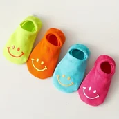 Skarpetki dla dzieci - TEMU 4 Pary Letnich Cienkich Oddychających Skarpetek w Urocze Kolorowe Odcienie, Niewidoczne Skarpety Typu "Boat" dla Kobiet i Mężczyzn - miniaturka - grafika 1