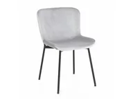 Krzesła - Krzesło tapicerowane do jadalni COLBY VELVET jasno szare SIGNAL - miniaturka - grafika 1