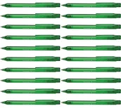 Długopisy - Schneider 130404 Fave długopis (mechanizm naciskowy, M), opakowanie 20 sztuk, zielony, przezroczysty - miniaturka - grafika 1