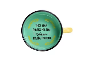Retro Kubek, na zupę, zielony, 330 ml - Kubki - miniaturka - grafika 1