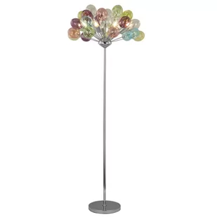 Lampa podłogowa GRAPE, chrom + kolorowe szkło - Lampy stojące - miniaturka - grafika 1