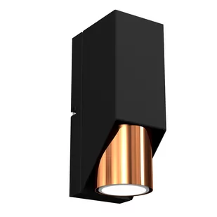 Luminex Wall 3110 kinkiet lampa ścienna 1x8W GU10 czarny/miedziany - Lampy ścienne - miniaturka - grafika 1