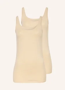 Schiesser Topy 95/5, 2 Szt. beige - Koszulki i topy damskie - miniaturka - grafika 1