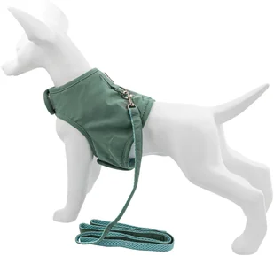 Zestaw, szelki+smycz, dla psa, zielony, p��tno nylonowe, rozmiar L - Szelki dla psów - miniaturka - grafika 1