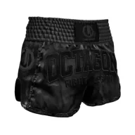 Spodnie sportowe męskie - Octagon Spodenki Kickboxing/Muay Thai Legion Script PREMIUM Black/Black - miniaturka - grafika 1