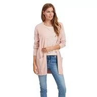 Swetry damskie - Vila Kobiety Viril Open L/S Knit kardigan - Noos Kardigan, Różowy (Misty Rose), XXL - miniaturka - grafika 1