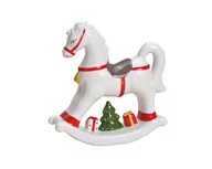 Ozdoby bożonarodzeniowe - Figurka koń na biegunach 12x14x4cm - miniaturka - grafika 1