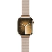 Akcesoria do smartwatchy - Crong Eclipse - Skórzany pasek magnetyczny Apple Watch 38/40/41mm (beżowy) - miniaturka - grafika 1