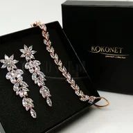 Zestawy biżuterii dla kobiet - Komplet ślubny MOREE rose + ROSANA rose - miniaturka - grafika 1