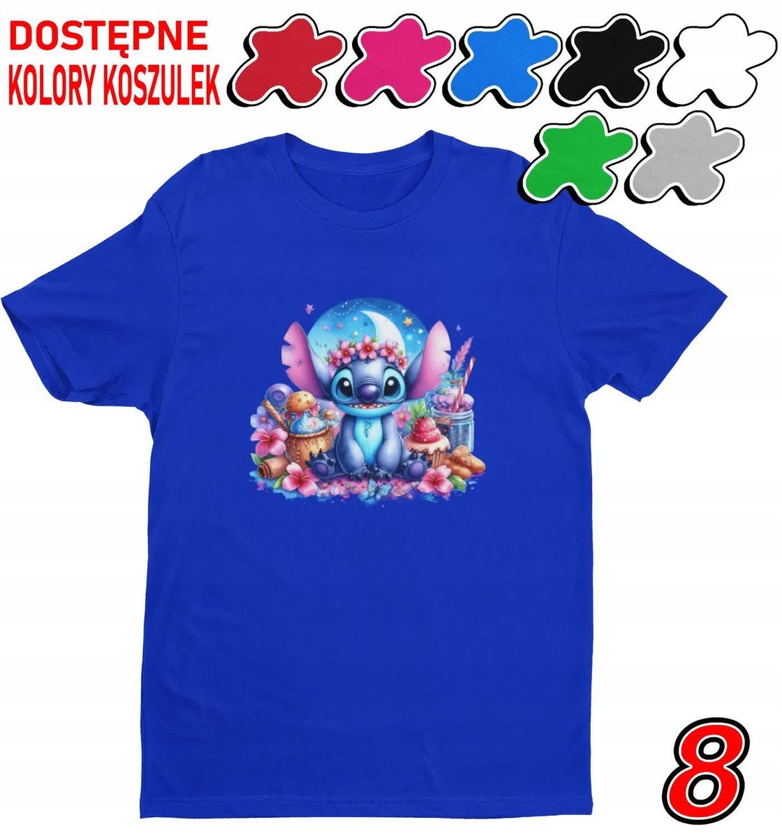 Koszulka Dziecięca Z Nadrukiem Dla Fana Stich Angel Słodziak -L 146-152