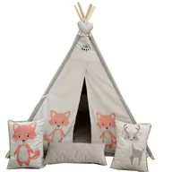 Namioty i tipi dla dzieci - Namiot dla dzieci TIPI WIGWAM DOMEK mata xxl velvet/ lisek - miniaturka - grafika 1