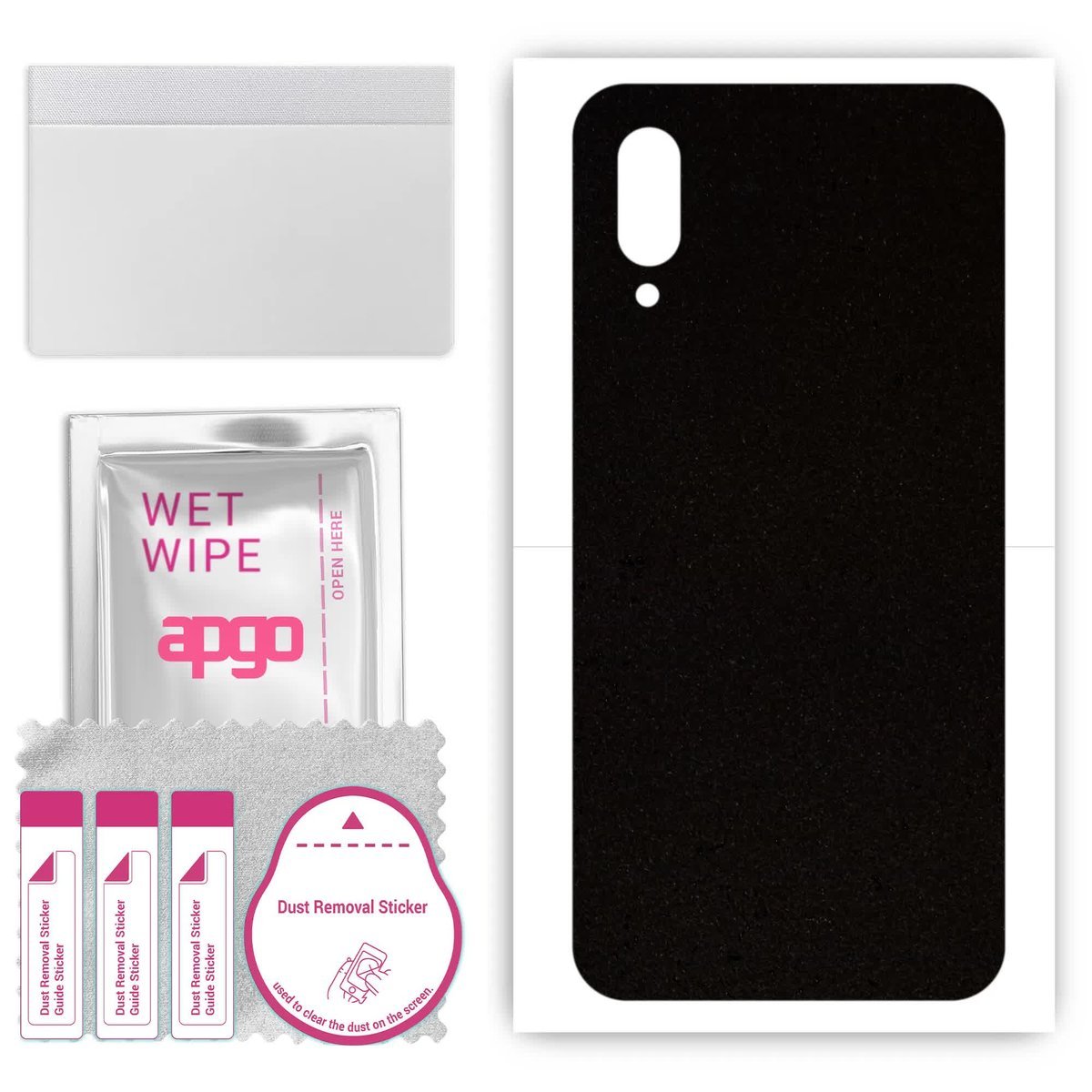 Folia naklejka skórka strukturalna na TYŁ Zamsz do Blackview BV6100 - Zamsz Czarny - apgo SKINS