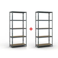 Regały biurowe - B2B Partner Regał półkowy 2000 x 900 x 400 mm, nośność 175 kg 1+1 GRATIS 540046 - miniaturka - grafika 1