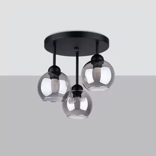 Potrójna lampa sufitowa z dymionymi kloszami SL.1140 z serii ALINO - Lampy sufitowe - miniaturka - grafika 1