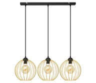 Lampy sufitowe - Żyrandol na lince MERCURE 3xE27/60W/230V złoty/czarne - miniaturka - grafika 1
