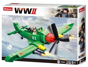 Sluban Klocki Wojsko Myśliwiec Samolot Wojskowy 170 el. G119863 B0683 - Klocki - miniaturka - grafika 1