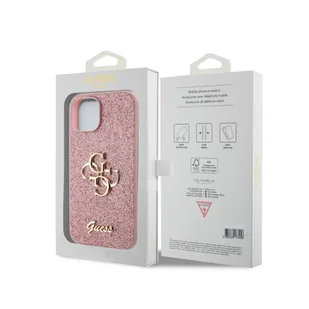 Guess GUHCP15SHG4SGP iPhone 15 6.1" różowy/pink hardcase Glitter Script Big 4G - Etui i futerały do telefonów - miniaturka - grafika 19