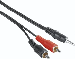 Kabel Hama Jack 3.5mm - RCA Cinch x2 5m czarny 002051070000 - Kable komputerowe i do monitorów - miniaturka - grafika 1