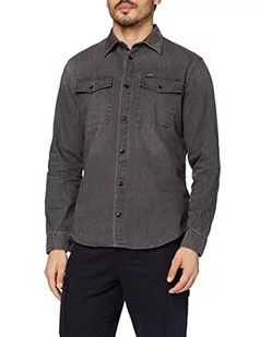G-STAR RAW Męska koszula marynarska Slim, Szary (szara uszczelka C844-c274), XS - Koszule męskie - miniaturka - grafika 1