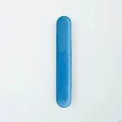 Zawiasy, okucia i inne akcesoria - Uchwyt meblowy podłużny Round 128 Szklany Błękitny - miniaturka - grafika 1