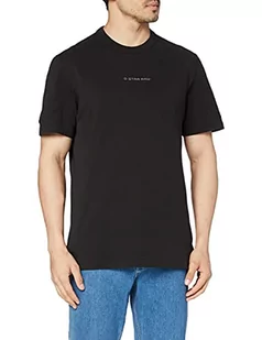 G-STAR RAW Męski t-shirt Moto Neoprene, Black (Dk Black C336-6484), XS - Koszulki męskie - miniaturka - grafika 1
