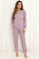 Piżamy damskie - Bawełniana piżama damska Avril fioletowa M - miniaturka - grafika 1