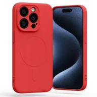 Etui i futerały do telefonów - Mercury MagSafe Semi-Silicone iPhone 15 Pro 6,1" czerwony /red - miniaturka - grafika 1