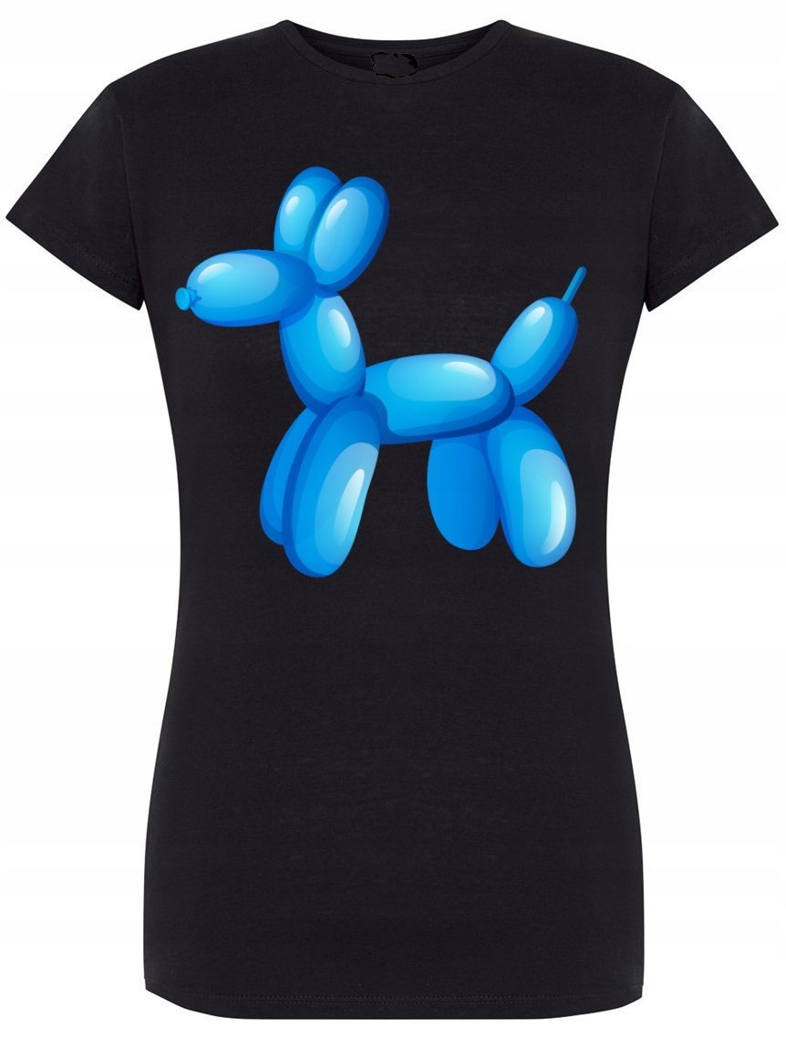 T-Shirt damski modny nadruk Balonowy Pies R.S