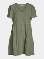Sukienki - Vila Sukienka letnia Libre 14095564 Khaki Regular Fit - miniaturka - grafika 1