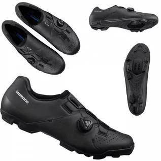 Buty rowerowe - Shimano, Buty sportowe, SHIMANO MTB XC3 SH, XC300 czarne, rozmiar 41 - grafika 1