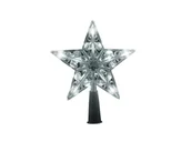 Ozdoby bożonarodzeniowe - Gwiazda choinkowa srebrna LED - 19 cm - 1 szt. - miniaturka - grafika 1