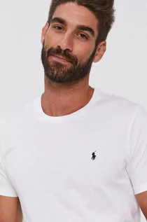 Koszulki męskie - Ralph Lauren Polo Polo T-shirt bawełniany kolor biały gładki - grafika 1