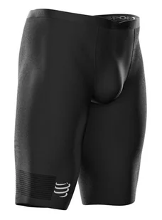 COMPRESSPORT Spodenki biegowe kompresyjne RUNNING UNDER CONTROL czarne - Spodnie sportowe damskie - miniaturka - grafika 1