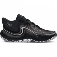Buty sportowe męskie - Buty do koszykówki uniseks Under Armour UA Spawn 6 Mid - czarne - miniaturka - grafika 1