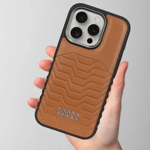 Oryginalne Etui APPLE IPHONE 15 PRO MAX Audi Synthetic Leather MagSafe (AU-TPUPCMIP15PM-GT/D3-RD) czerwone - Etui i futerały do telefonów - miniaturka - grafika 12