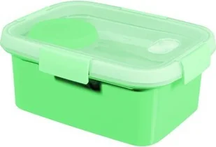 Prostokątny pojemnik na żywność Lunch Kit Smart To Go Mix Miętowy / Jasnoszary / Brzoskwiniowy 1.2L Curver - Lunch boxy - miniaturka - grafika 1