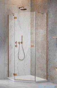 Radaway Essenza Ptj Brushed Copper kabina pięciokątna 90x90cm lewa szczotkowana miedź 1385010-93-01L/1385050-01-01 - Kabiny prysznicowe Radaway Essenza Ptj Brushed Copper kabina pięciokątna 90x90cm lewa szczotkowana miedź 1385010-93-01L/1385050-01-01 - Kabiny prysznicowe - miniaturka - grafika 1