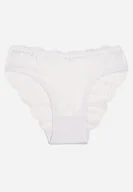 Majtki damskie - Białe Majtki Typu Figi z Delikatną Koronką Holiva - miniaturka - grafika 1