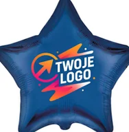 Balony i akcesoria - Balon foliowy GWIAZDA GRANATOWY z WŁASNYM LOGO firmy nadruk 45 cm - miniaturka - grafika 1