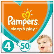 Pieluchy - Pampers Sleep&Play 4 Maxi 9-14kg 50szt - miniaturka - grafika 1