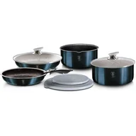 Zestawy garnków i patelni - Berlinger Haus KOMPLET GARNKÓW 9-ele CLICK &amp;amp COOK METALLIC LINE AQUAMARINE BH-6146 BH-6146 - miniaturka - grafika 1