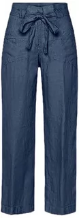 Spodnie damskie - BRAX Damskie spodnie w stylu Maine S skrócone lniane spodnie, indygo, 31W / 30L - grafika 1