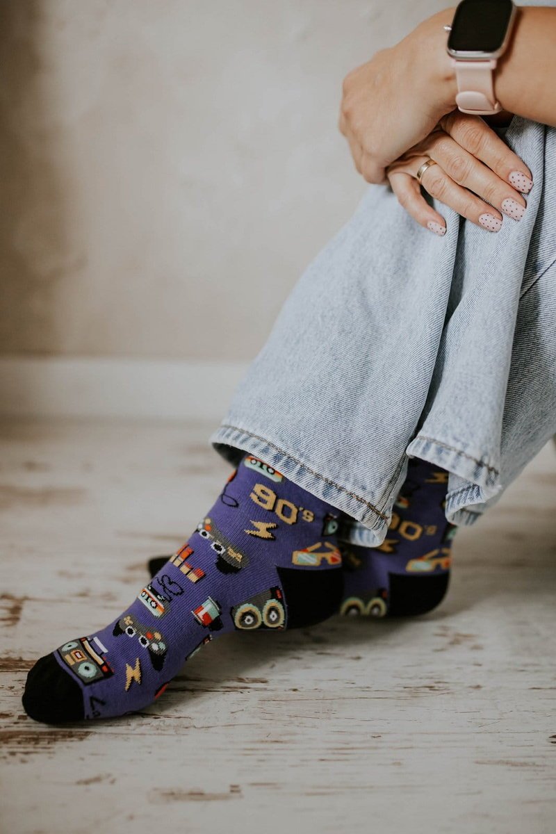 Skarpetki Lata 90 - Fioletowe