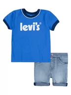 Kaftaniki dla niemowląt - Levi's Kids 2-częściowy zestaw w kolorze niebieskim - miniaturka - grafika 1