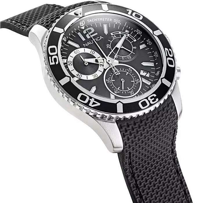 Zegarek Nautica Zegarek Męski Nautica Long Beach Chrono NAPLECR12 44 mm