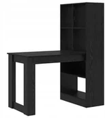 Biurka - Biurko vidaXL Biurko Czarny dąb 122 x 67 x 145 cm - miniaturka - grafika 1