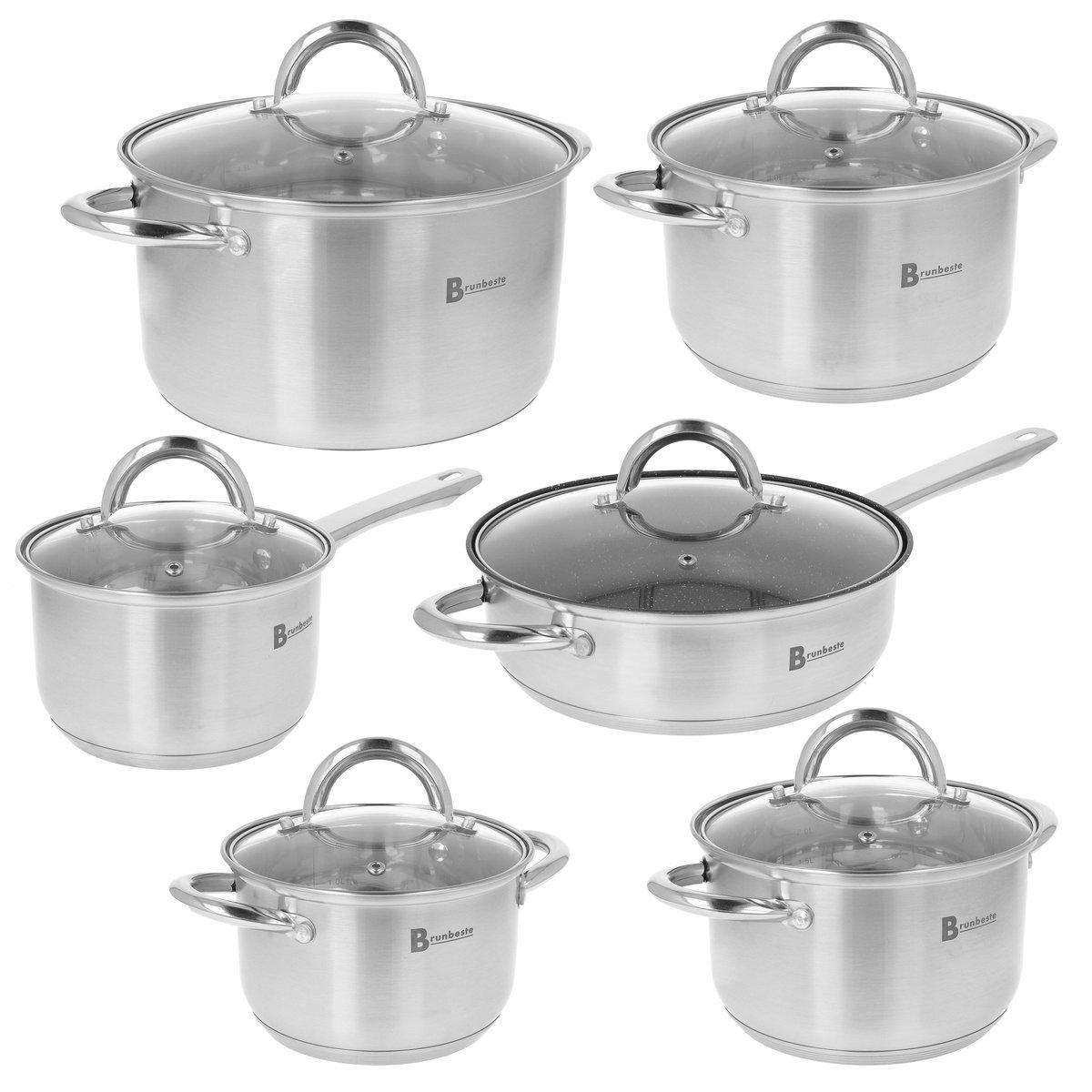 Zestaw garnków 2L 2,7L 4L 7L 2L 3L